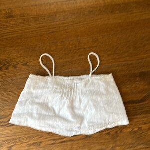 Nasty Gal white patterned tank with straps